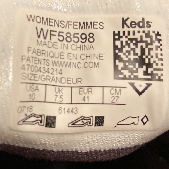 Keds Kickstart Houndstooth Black Sneakers Size 10 - Picture 7 of 10